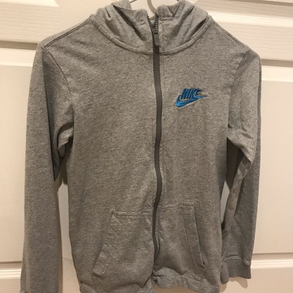 nike zip up w/ blue nike logo